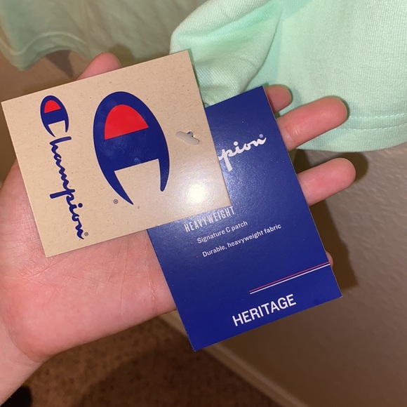 Champion Oversized Crop Top- Mint Green - Picture 4 of 4